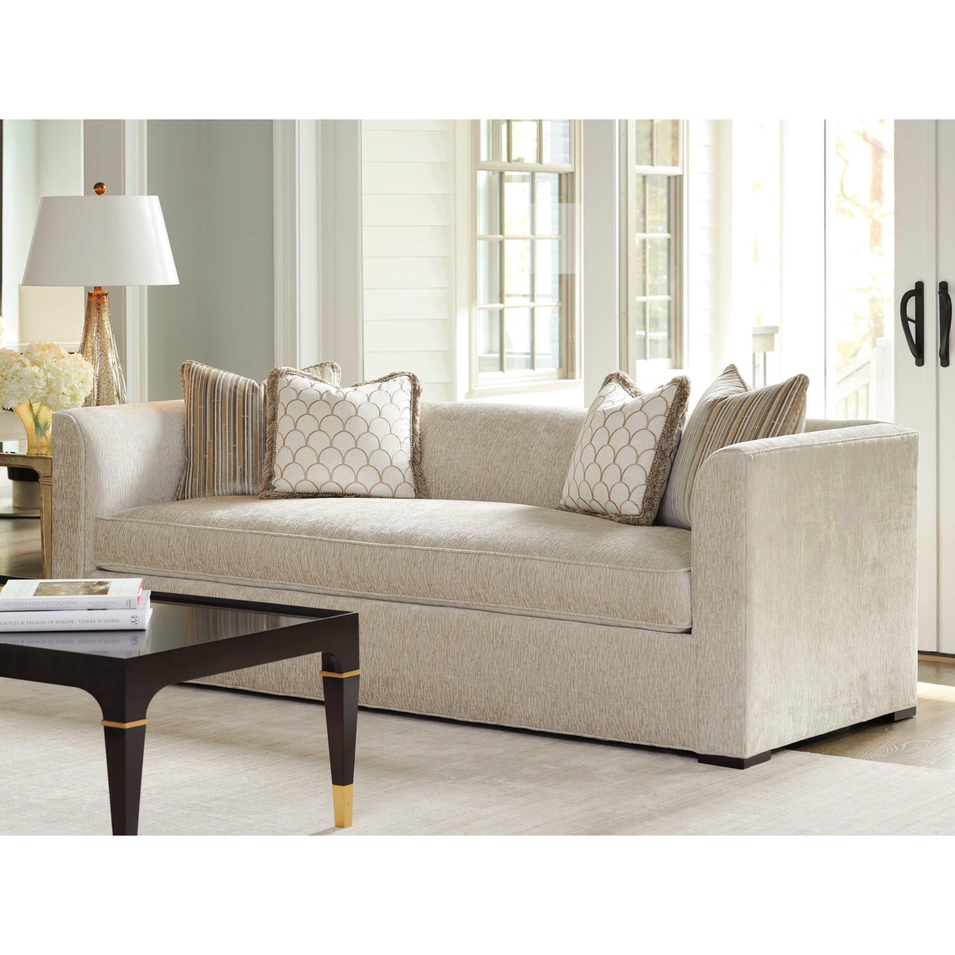 Lexington Carlyle 7526 33 Gotham Tuxedo Sofa with Bench Seat Baer s Furniture Uph Stationary Sofas